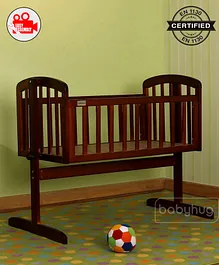 Babyhug Joy Cradle With Mosquito Net - Walnut Colour