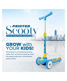 NHR Smart Kick Scooter with 3 Level Adjustable Height & Foldable Stracture- Blue