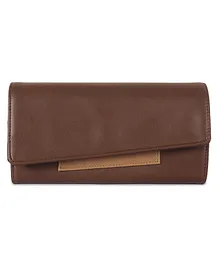 The Clownfish Gracy Collection Wallet Clutch with Multiple Card Slots -Brown