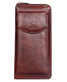 The Clownfish Virgo Wallet Sling Bag with Front Mobile Pocket - Brown