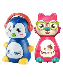 Elecart Penguin & Squirrel Press & Go Vehicle Toys - (Color May Vary)