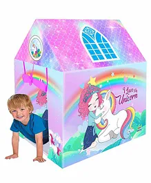 Webby Play Tent House Unicorn Print - Multicolor