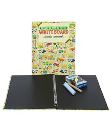 CocoMoco Erasable Doodle Drawing Chalk Board Doodle Book Construction Theme