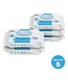 Adore Baby Paani Wipes 99.9 Percent Pure Water Wipes FDA Approved Dermatologically Tested Goodness of Aloe vera Pack of 5 - 72 Pieces Each