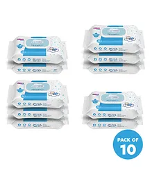 Adore Baby Paani Wipes99.9 Percent Pure Water Wipes FDA Approved Dermatologically Tested Goodness of Aloe vera Pack of 10 - 72 Pieces Each
