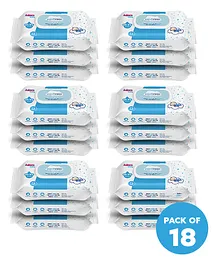 Adore Baby Paani Wipes 99.9 Percent Pure Water Wipes FDA Approved Dermatologically Tested Goodness of Aloe vera Pack of 18 - 72 Pieces Each