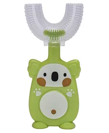Adore Advanced Koala Kids U-Shaped Silicone Toothbrush -Green