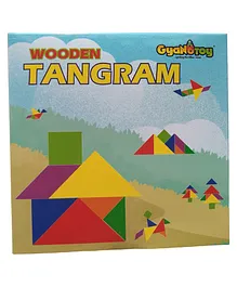 Gyanotoy Wooden Tangram Puzzle- Multicolor