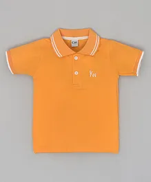Kiwi 100% Cotton Half Sleeves Solid Polo Tee - Yellow