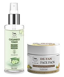 TNW The Natural Wash Combo of 2 De Tan Face Pack 50 g Cucumber Toner 100 ml