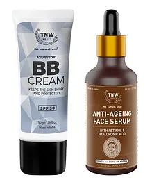 TNW  The Natural Wash Combo of 2  BB Cream  01  Light Shade 30gm  Antiageing Face Serum 30ml