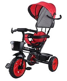 Toyzoy Fizzy Ride Tricycle with Canopy for Kids - Red