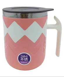 SANJARY Stainless Steel Mug with Lid Peach- 400 ml