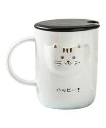 SANJARY Ceramic Cat  Mug with Tea Bag Storage - 400 ml