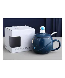 SANJARY Ceramic Coffee Mug - Astronaut Mug with Lid 440 ml Pack of 1