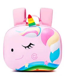 Little Surprise Box Flashy the Unicorn 3d Light Weighted Ergo Backpack for Toddlers & Kids with Leash - Pink