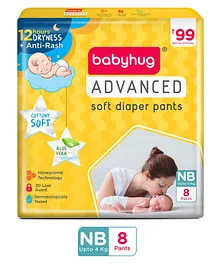Babyhug Advanced Pant Style Diaper New Born - 8 Pieces