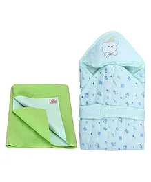 Kritiu Baby Drysheet & Sleeping Bag Combo Pack Of 2 - Multicolor