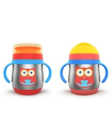 Rabitat Training Sipper Combo Gravity Sipper Training Cup Owl Some - 390 & 360 ml