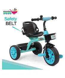 eHomeKart 3 Wheelers with Dual Storage Basket Smart Plug n Play Kids Tricycle - Blue