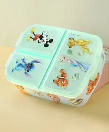 Disney Princess Multi Compartment Lunch Box With Attractive Print  - Sky Blue