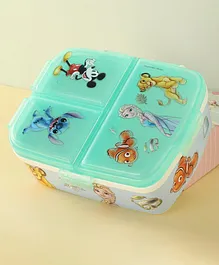Disney Princess Multi Compartment Sandwich Lunch Box With Attractive Print - Blue