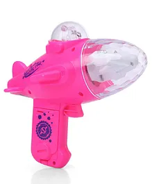 YAMAMA Battery Operated Space Star Gun Toy with Light & Music Guns & Darts - Pink