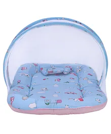 Babyhug Cotton Bedding Set with Mosquito Net Bunny Print Blue Online in India Buy at Best Price from FirstCry 13854774