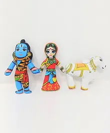 A&A Kreative Box Lord Shiv Parvati & Nandi Room Decor - Multicolor