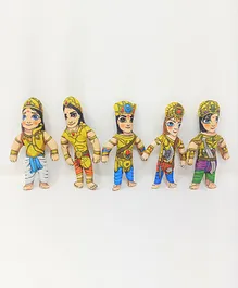 A&A Kreative Box Paanch Pandava the Five Warriors Story Telling Room Decor - Multicolor