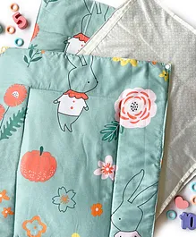 Oranges & Lemons Reusable Diaper Changing Mats Bunny love - Teal