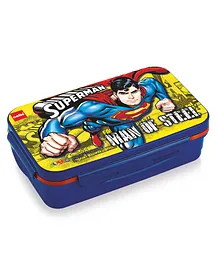 Cello Hi- Lunch Big Deluxe  Insulated Lunch Box Superman Print- Blue