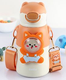 Cello Funz Hot & Cold Stainless Steel Kids Water Bottle Orange- 550 ml