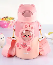 Cello Funz Hot & Cold Stainless Steel Kids Water Bottle Pink- 550 ml