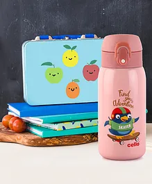 Cello Junior Hot & Cold Stainless Steel Kids Water Bottle Peach- 375 ml