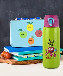 Cello Junior Hot & Cold Stainless Steel Kids Water Bottle - 475 ml (Color And Design May Vary)