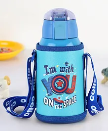 Cello Kido Hot & Cold Stainless Steel Kids Water Bottle Sky Blue- 500 ml