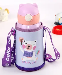 Cello Toddy Hot & Cold Stainless Steel Kids Water Bottle Purple- 550 ml(color may vary)