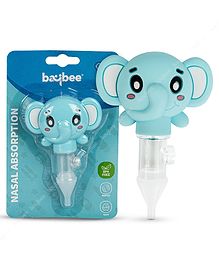 Baybee Elephant Nasal Aspirator Nose Cleaner  BPA Free Cleanable and Reusable - Green