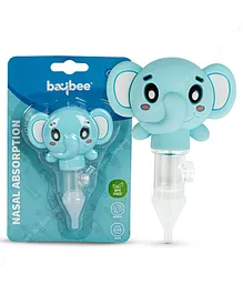 Baybee Elephant Nasal Aspirator Nose Cleaner  BPA Free Cleanable and Reusable - Green