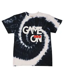 RAINE AND JAINE Half Sleeves Tie Dye Tee - Navy Blue