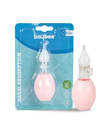 Baybee Silicone Nasal Aspirator & Nose Cleaner BPA Free Cleanable and Reusable - Pink