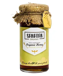 Sanatan OrganicWild Forest Shivalik Honey Glass Bottle - 250 g