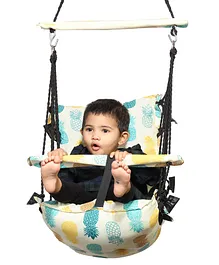 Wishing Clouds Uyyala for Kids 1-5 Years with Cotton Filling and Leg Lock Mechanism Jazz - Pineapple