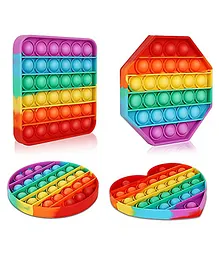 BitFeex Pop Bubble Stress Relieving Silicone Pop It Fidget Toy - Multicolour