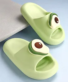 Oh! Pair Slip On Flip Flops with Avocado Applique - Green