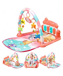 Fiddlerz Musical Piano Baby Play Gym Mat Kids Activity Gym Mat with Music & Lights Baby Crawling Mat - Pink