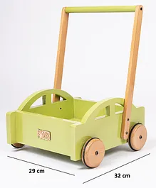 Rocking potato Wooden Push Cart Car shaped - Green