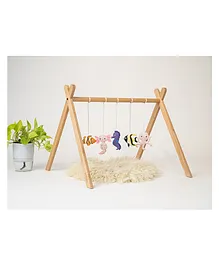 Rocking Potato Baby Activity Playgym With Felt Ocean Theme Toy Hangings Size Xl - Multicolor