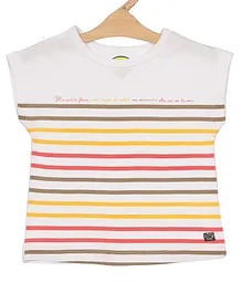 Lil Lollipop Short Sleeves Striped Top - White